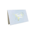 Gold foil letterpress printing embossed logo folded paper Christmas greeting thank you card with envelopes